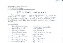 Biên Bản Họp Ban Trị Sự Tổng Hội Số 07/TH/NK 2019-2021