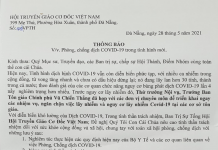 THÔNG BÁO V/v. Phòng, chống dịch COVID-19 trong tình hình mới.