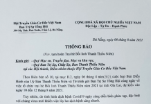 THÔNG BÁO (V/v. tạm hoãn Trại hè Bồi linh Thanh Thiếu Niên)